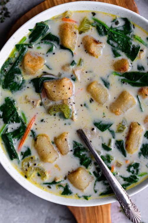 Chicken & Gnocchi Soup - Dash of Mandi