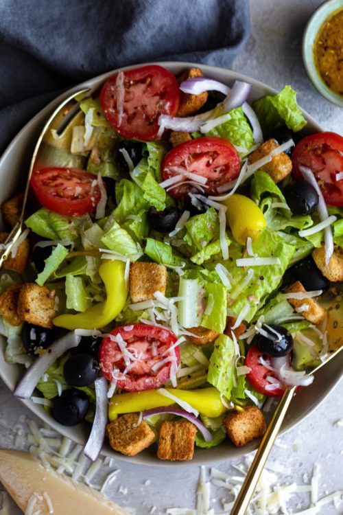 Copy Cat Olive Garden Salad - Dash of Mandi
