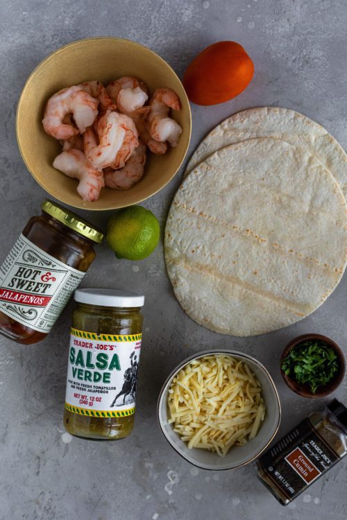 Shrimp Quesadilla Ingredients