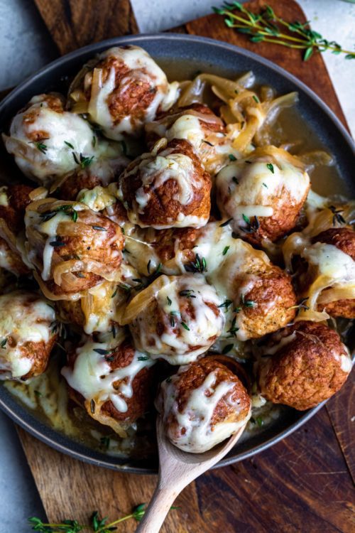 Easy French Onion Meatballs | Dash Of Mandi