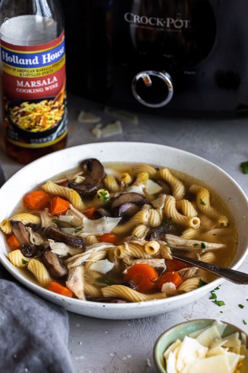 Crock-Pot Chicken Marsala Soup