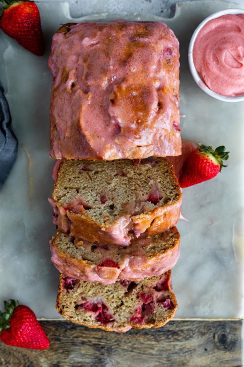 Strawberry Banana Bread With Homemade Frosting