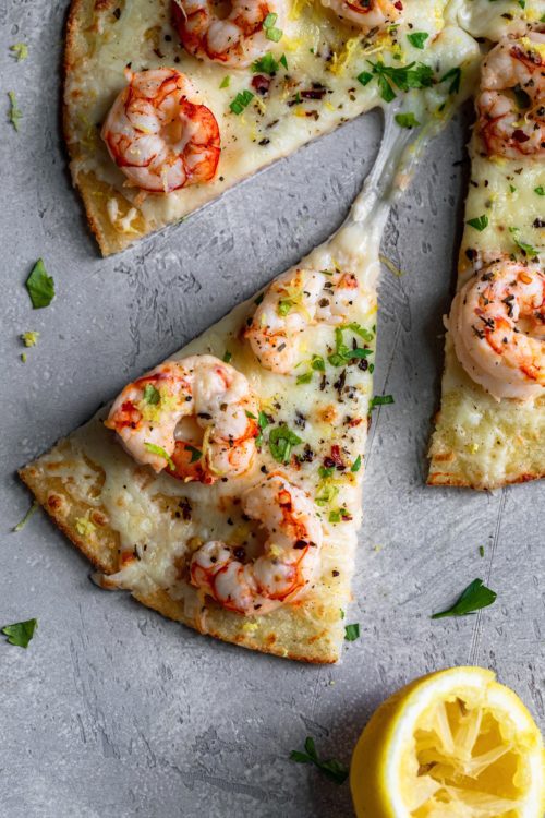 Shrimp Scampi Pizza - Dash Of Mandi