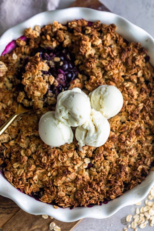Healthy Blueberry Crumble