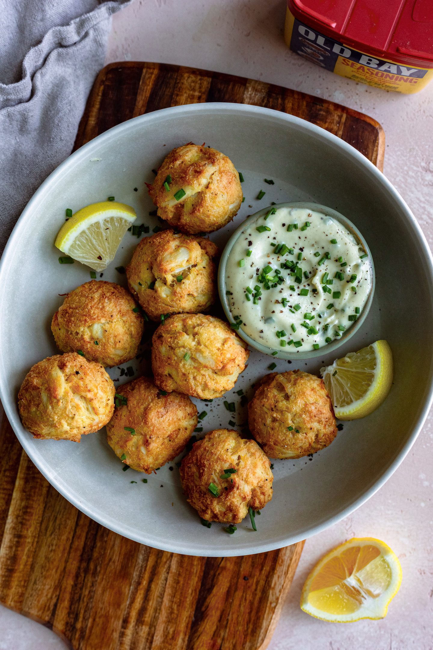 Air fryer crab cake poppers 