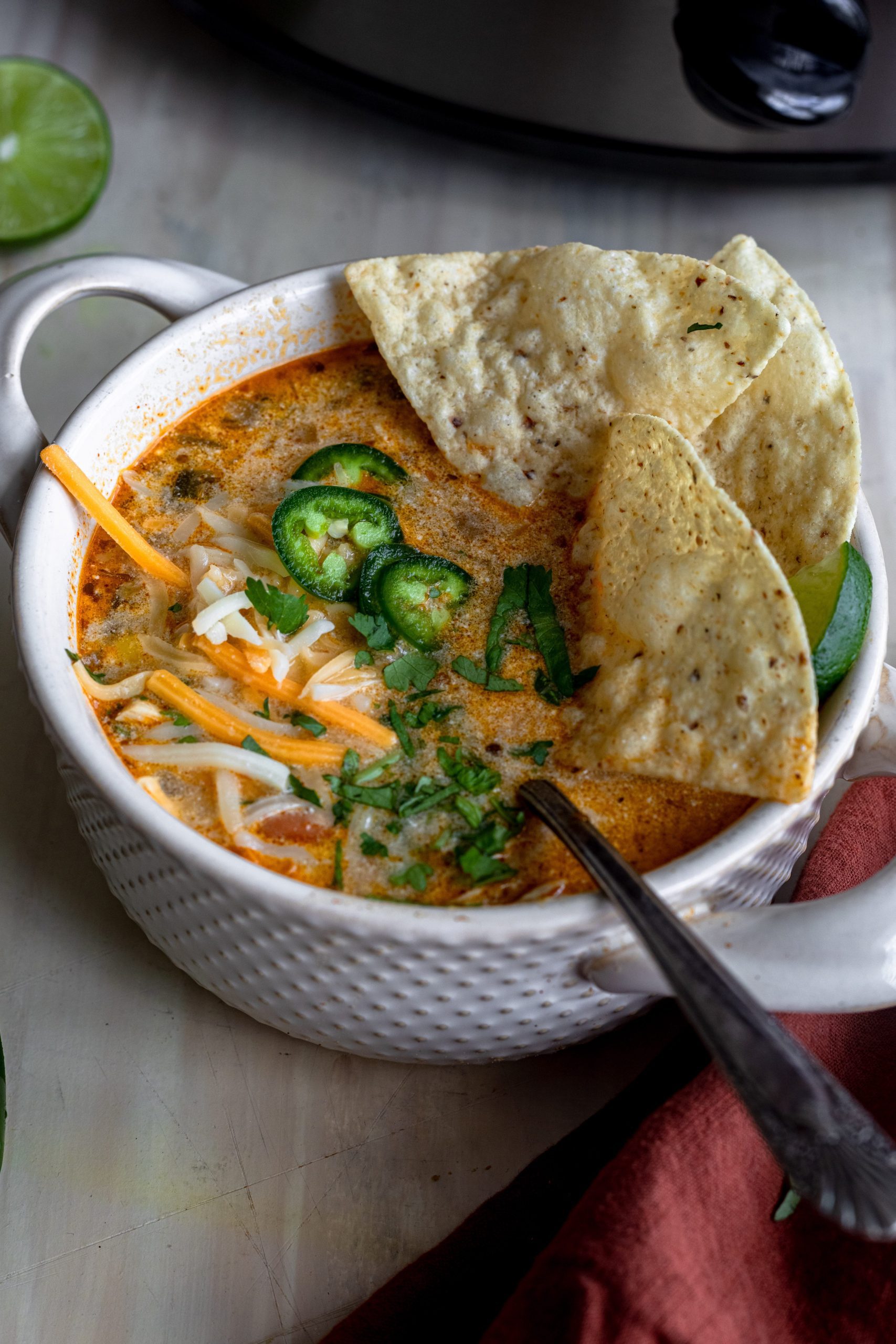 CrockPot Poblano White Chicken Chili - Dash of Mandi